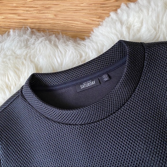 Kate Spade Saturday Mesh Sweatshirt Small Black - Picture 2 of 8